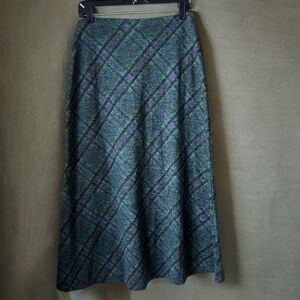 NYCC New York Clothing Co. Plaid A-Line Midi Skirt Tartan M